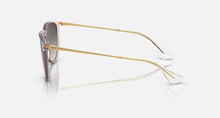 Ray-Ban ERIKA CLASSIC Transparent Pink; Gold with Grey Gradient lenses - Lateral