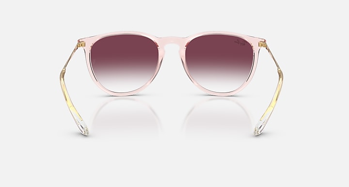 Ray-Ban ERIKA CLASSIC Transparent Pink; Arista with Clear Gradient Dark Violet Gradient lenses - Back