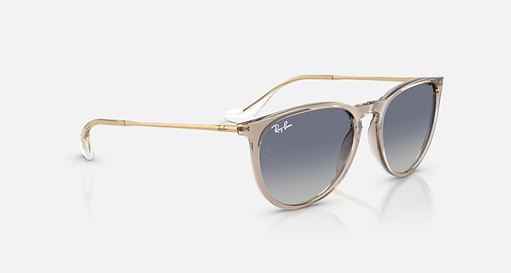 Ray-Ban ERIKA CLASSIC Transparent Light Brown; Arista with Light Grey Gradient Dark Blue Gradient lenses - Alternative