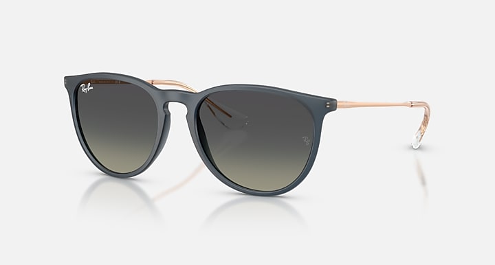 Ray-Ban ERIKA CLASSIC Rubber Blue with Gradient Grey Gradient lenses - Quarter