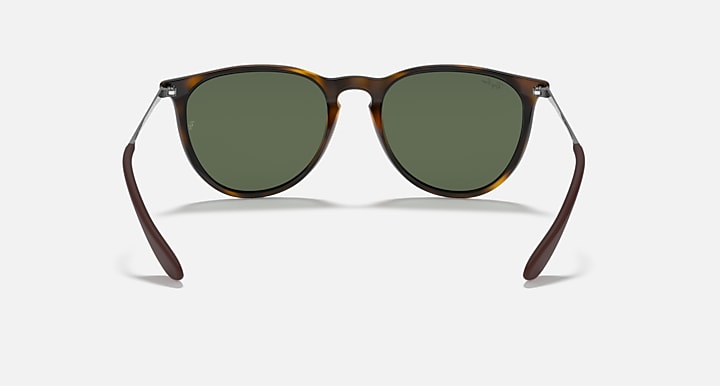 Ray-Ban ERIKA CLASSIC Light Havana with G-15 Green Solid Color lenses - Back