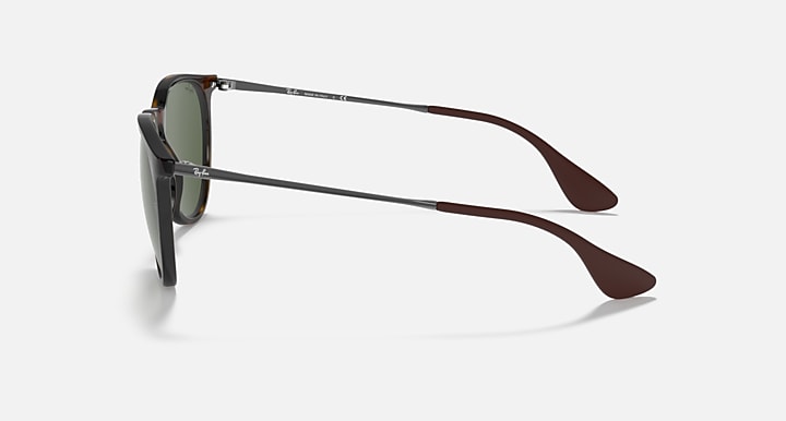 Ray-Ban ERIKA CLASSIC Light Havana with G-15 Green Solid Color lenses - Lateral