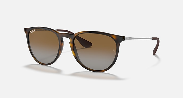 Ray-Ban ERIKA CLASSIC Light Havana with Solid Color Gradient lenses - Quarter