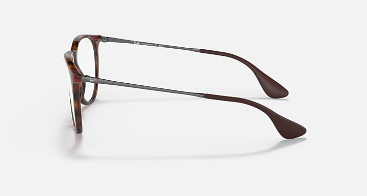 Ray-Ban ERIKA BLUE-VIOLET LIGHT CLEAR Havana; Gunmetal with Clear Blue-Violet Light Filter lenses - Lateral