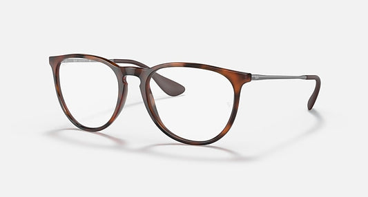 Ray-Ban ERIKA BLUE-VIOLET LIGHT CLEAR Havana; Gunmetal with Clear Blue-Violet Light Filter lenses - Quarter