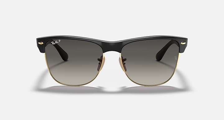 Ray-Ban CLUBMASTER OVERSIZED Black with Grey Polarized Gradient lenses - Front