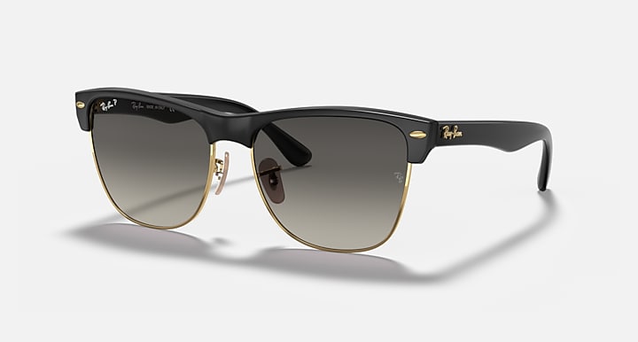 Ray-Ban CLUBMASTER OVERSIZED Black with Grey Polarized Gradient lenses - Quarter