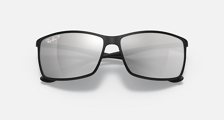 Ray-Ban RB4179 LITEFORCE Black with Silver Polarized Gradient - Mirror lenses - Closed Front