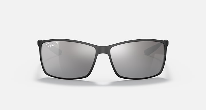 Ray-Ban RB4179 LITEFORCE Black with Silver Polarized Gradient - Mirror lenses - Front