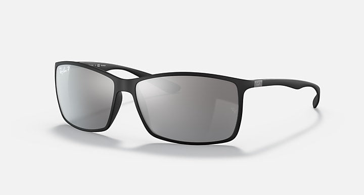Ray-Ban RB4179 LITEFORCE Black with Silver Polarized Gradient - Mirror lenses - Quarter