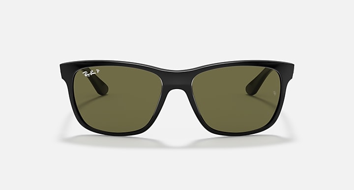 Ray-Ban RB4181 Black with G-15 Green Polarized Solid Color lenses - Front