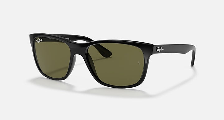 Ray-Ban RB4181 Black with G-15 Green Polarized Solid Color lenses - Quarter