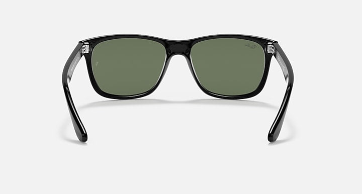 Ray-Ban RB4181 Black with Green Solid Color lenses - Back