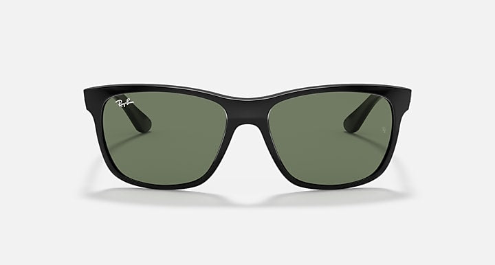 Ray-Ban RB4181 Black with Green Solid Color lenses - Front