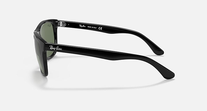 Ray-Ban RB4181 Black with Green Solid Color lenses - Lateral
