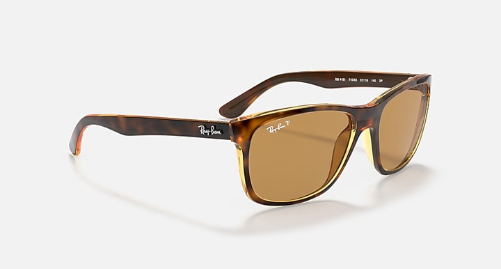 Ray-Ban RB4181 Light Havana with Brown Polarized Solid Color lenses - Alternative
