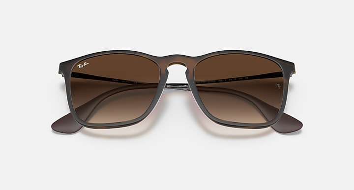 Ray-Ban CHRIS Havana with Brown Gradient Gradient lenses - Closed Front