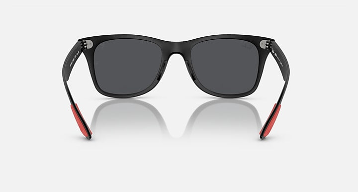 Ray-Ban RB4195M SCUDERIA FERRARI SPAIN LTD Black with Dark Grey Solid Color lenses - Back