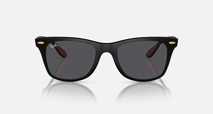 Ray-Ban RB4195M SCUDERIA FERRARI SPAIN LTD Black with Dark Grey Solid Color lenses - Front