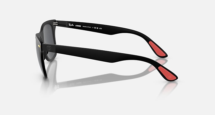 Ray-Ban RB4195M SCUDERIA FERRARI SPAIN LTD Black with Dark Grey Solid Color lenses - Lateral