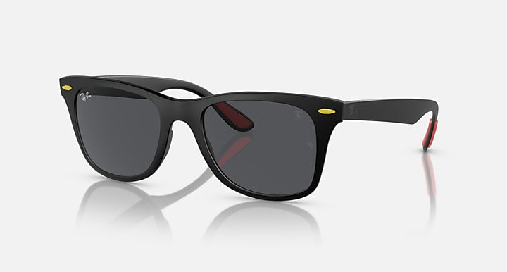 Ray-Ban RB4195M SCUDERIA FERRARI SPAIN LTD Black with Dark Grey Solid Color lenses - Quarter