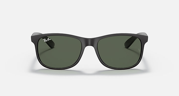 Ray-Ban ANDY Black with Green Solid Color lenses - Front