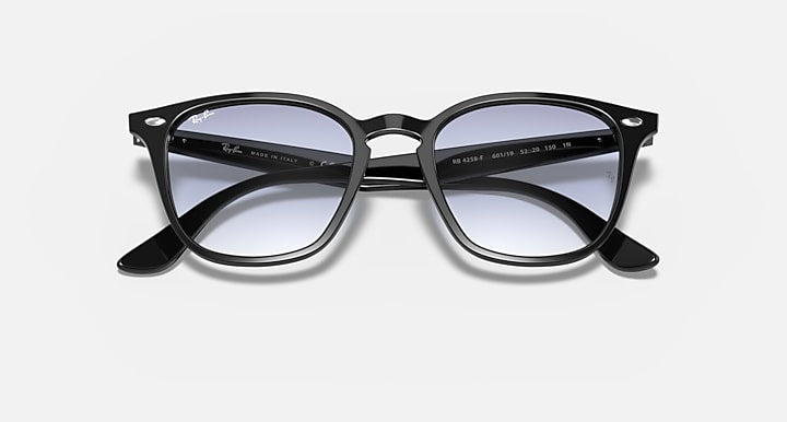 Ray-Ban RB4258 Black with Light Blue Gradient Gradient lenses - Closed Front