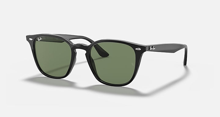 Ray-Ban RB4258 Black with Green Classic Solid Color lenses - Quarter