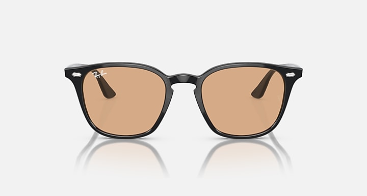 Ray-Ban RB4258 Black with Brown Solid Color lenses - Front