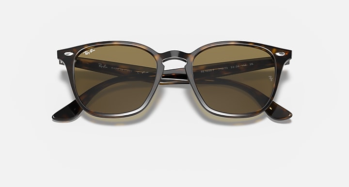 Ray-Ban RB4258 Light Havana; Tortoise with B-15 Brown Solid Color lenses - Closed Front