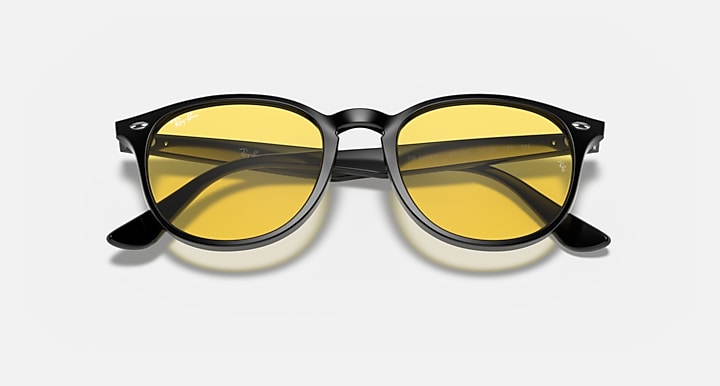 Ray-Ban RB4259 Black with Yellow Classic Solid Color lenses - Closed Front
