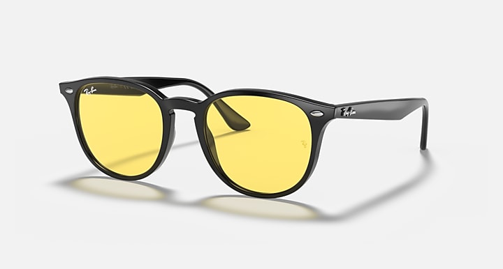 Ray-Ban RB4259 Black with Yellow Classic Solid Color lenses - Quarter