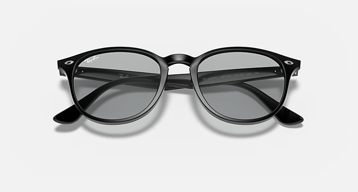 Ray-Ban RB4259 Black; Shiny Black with Dark Grey Classic Solid Color lenses - Closed Front