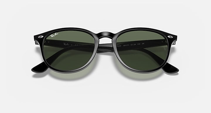 Ray-Ban RB4259 Black with Green Solid Color lenses - Closed Front