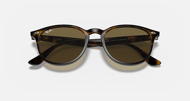 Ray-Ban RB4259 Light Havana with B-15 Brown Solid Color lenses - Closed Front