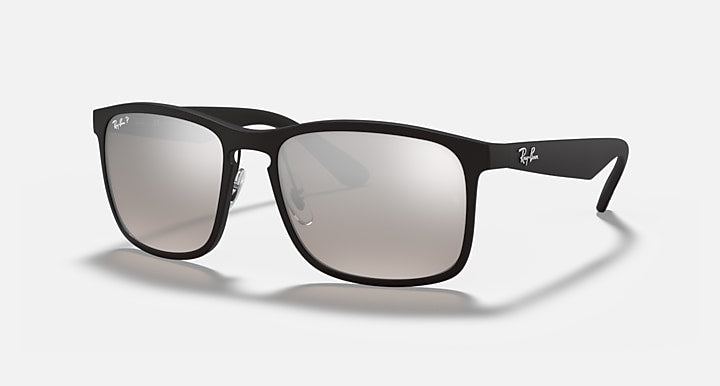 Ray-Ban RB4264 POLARIZED+ LENSES Black with Silver Polarized+ Polarized+ lenses - Quarter