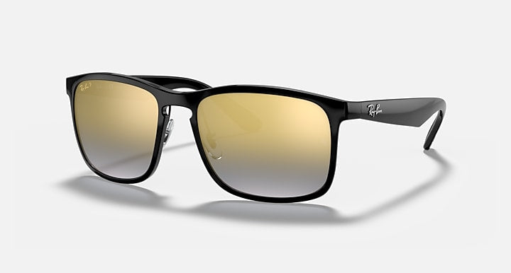 Ray-Ban RB4264 POLARIZED+ LENSES Black with Blue & Gold Polarized+ Polarized+ lenses - Quarter