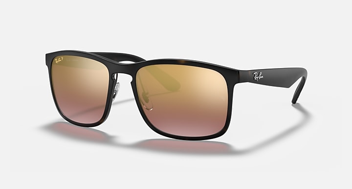 Ray-Ban RB4264 POLARIZED+ LENSES Havana with Purple Polarized+ Polarized+ lenses - Quarter