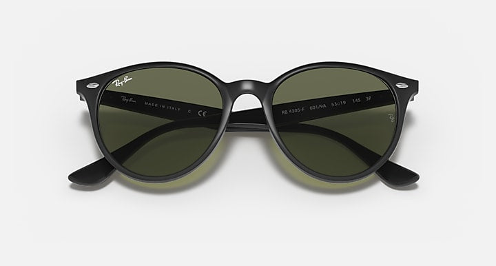 Ray-Ban RB4305 Black with G-15 Green Polarized Solid Color lenses - Closed Front