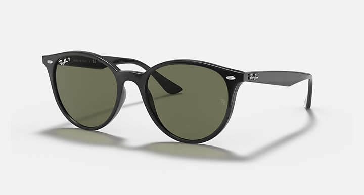 Ray-Ban RB4305 Black with G-15 Green Polarized Solid Color lenses - Quarter