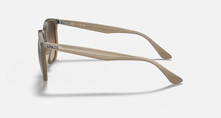 Ray-Ban RB4306 Beige with Dark Brown Gradient lenses - Lateral