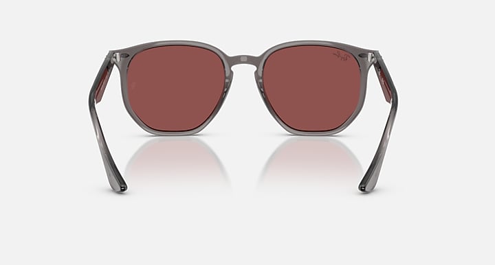 Ray-Ban RB4306 Opal Grey with Dark Violet Solid Color lenses - Back