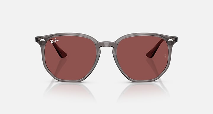 Ray-Ban RB4306 Opal Grey with Dark Violet Solid Color lenses - Front