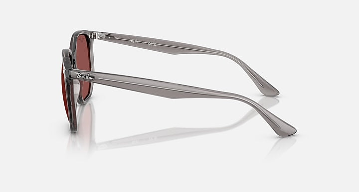 Ray-Ban RB4306 Opal Grey with Dark Violet Solid Color lenses - Lateral