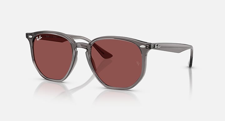 Ray-Ban RB4306 Opal Grey with Dark Violet Solid Color lenses - Quarter