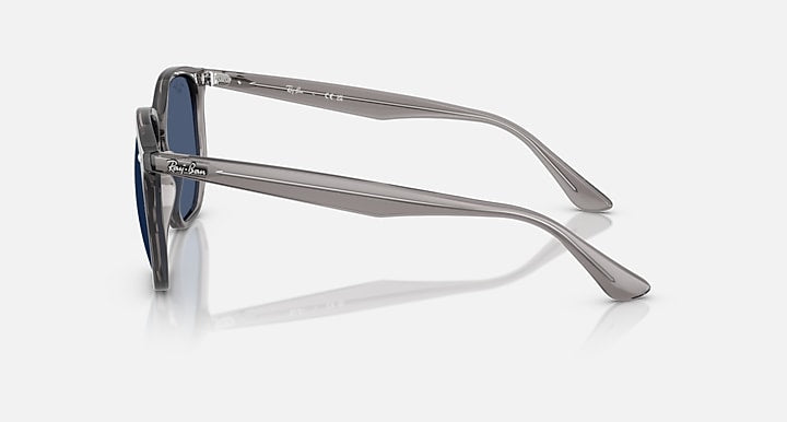 Ray-Ban RB4306 Opal Grey with Dark Blue Solid Color lenses - Lateral
