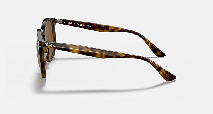 Ray-Ban RB4306 Light Havana with Brown Polarized Solid Color lenses - Lateral