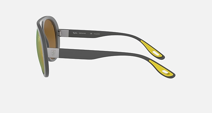 Ray-Ban RB4310M SCUDERIA FERRARI COLLECTION Grey with Gold Chromance lenses - Lateral