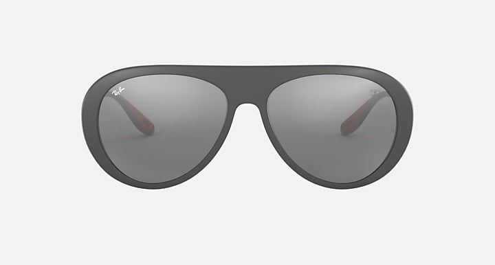 Ray-Ban RB4310M SCUDERIA FERRARI COLLECTION Grey with Grey Mirror Silver Solid Color - Mirror lenses - Front