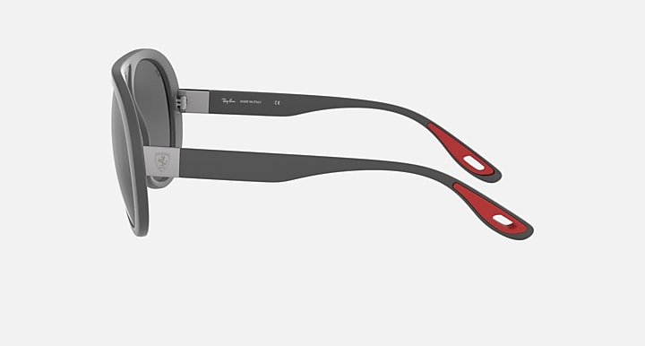 Ray-Ban RB4310M SCUDERIA FERRARI COLLECTION Grey with Grey Mirror Silver Solid Color - Mirror lenses - Lateral